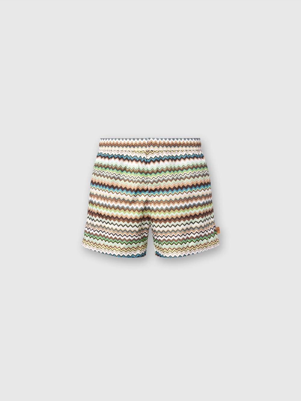 Missoni Boxer mare in nylon stampa zig zag Shopping Online