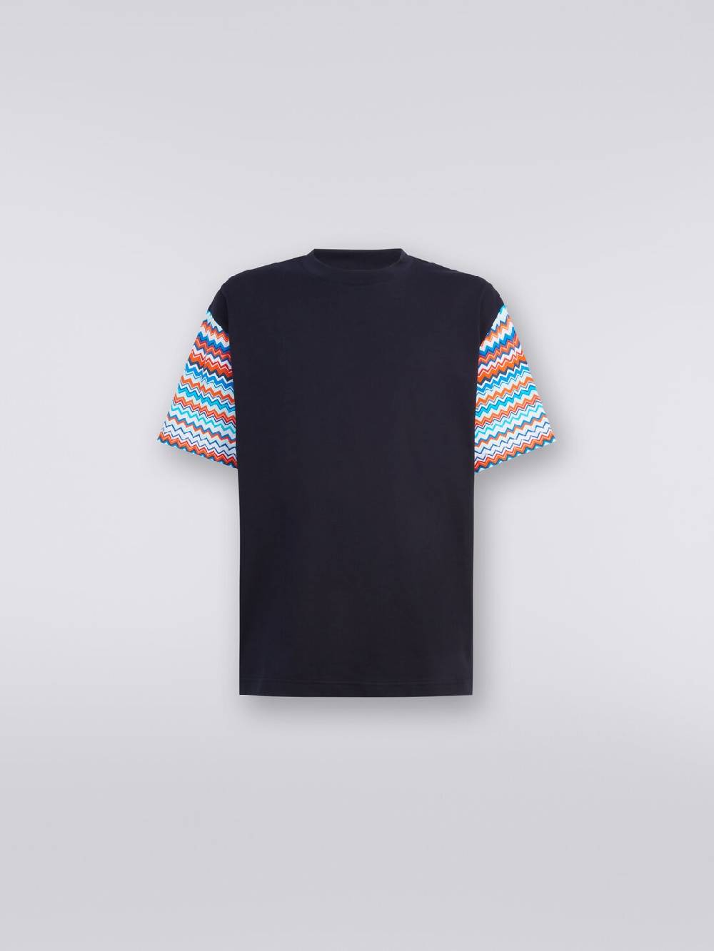 Missoni T-shirt oversize in cotone con inserti zig zag Prezzo Ridotto