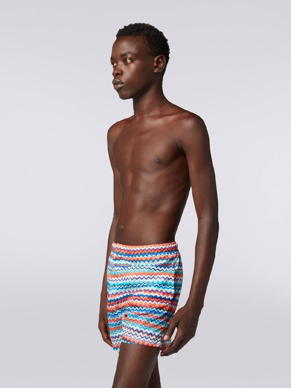 Missoni Boxer mare in nylon stampa zig zag Sottocosto
