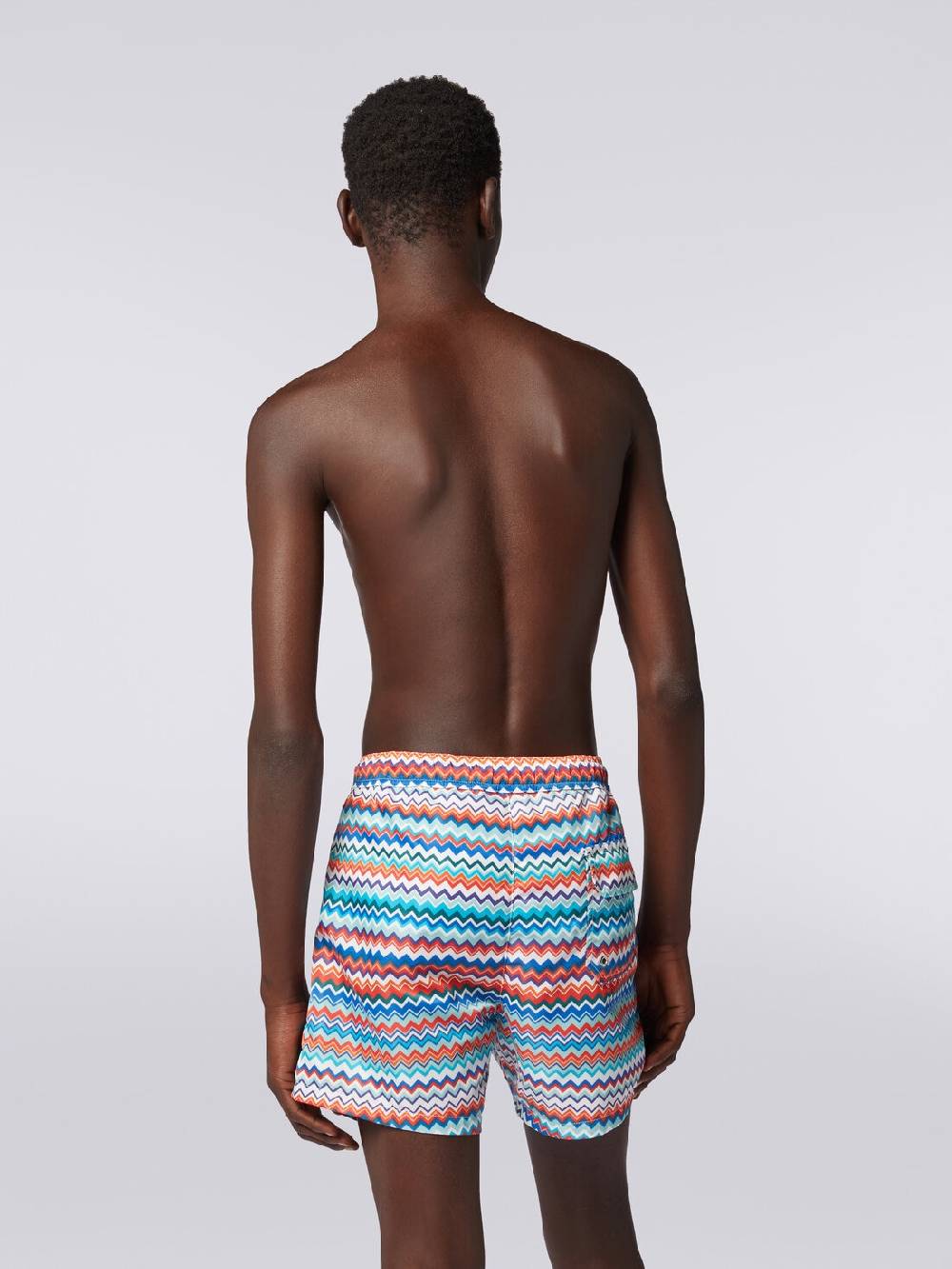 Missoni Boxer mare in nylon stampa zig zag Sottocosto