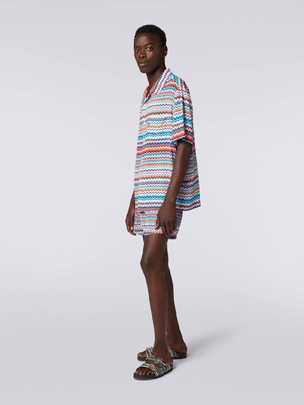 Missoni Camicia a maniche corte modello bowling in viscosa zig zag Convenienza