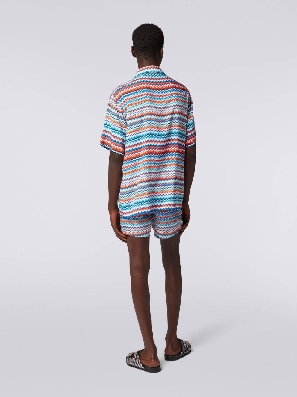 Missoni Camicia a maniche corte modello bowling in viscosa zig zag Convenienza