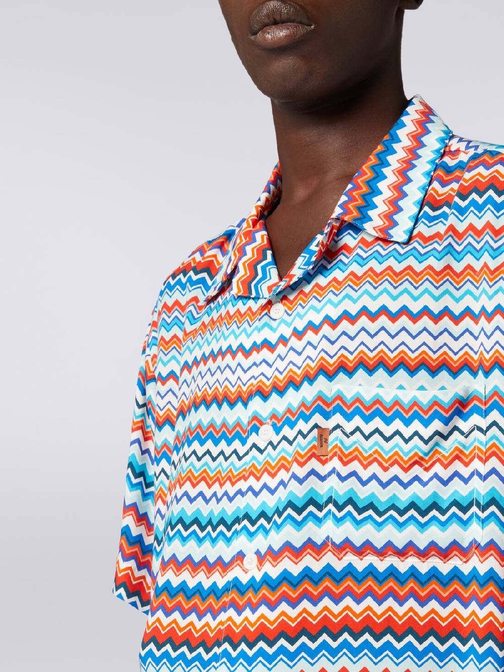 Missoni Camicia a maniche corte modello bowling in viscosa zig zag Convenienza
