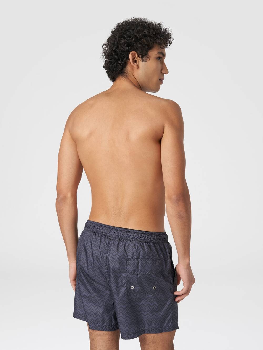 Missoni Boxer mare con stampa zig zag tonale Novità