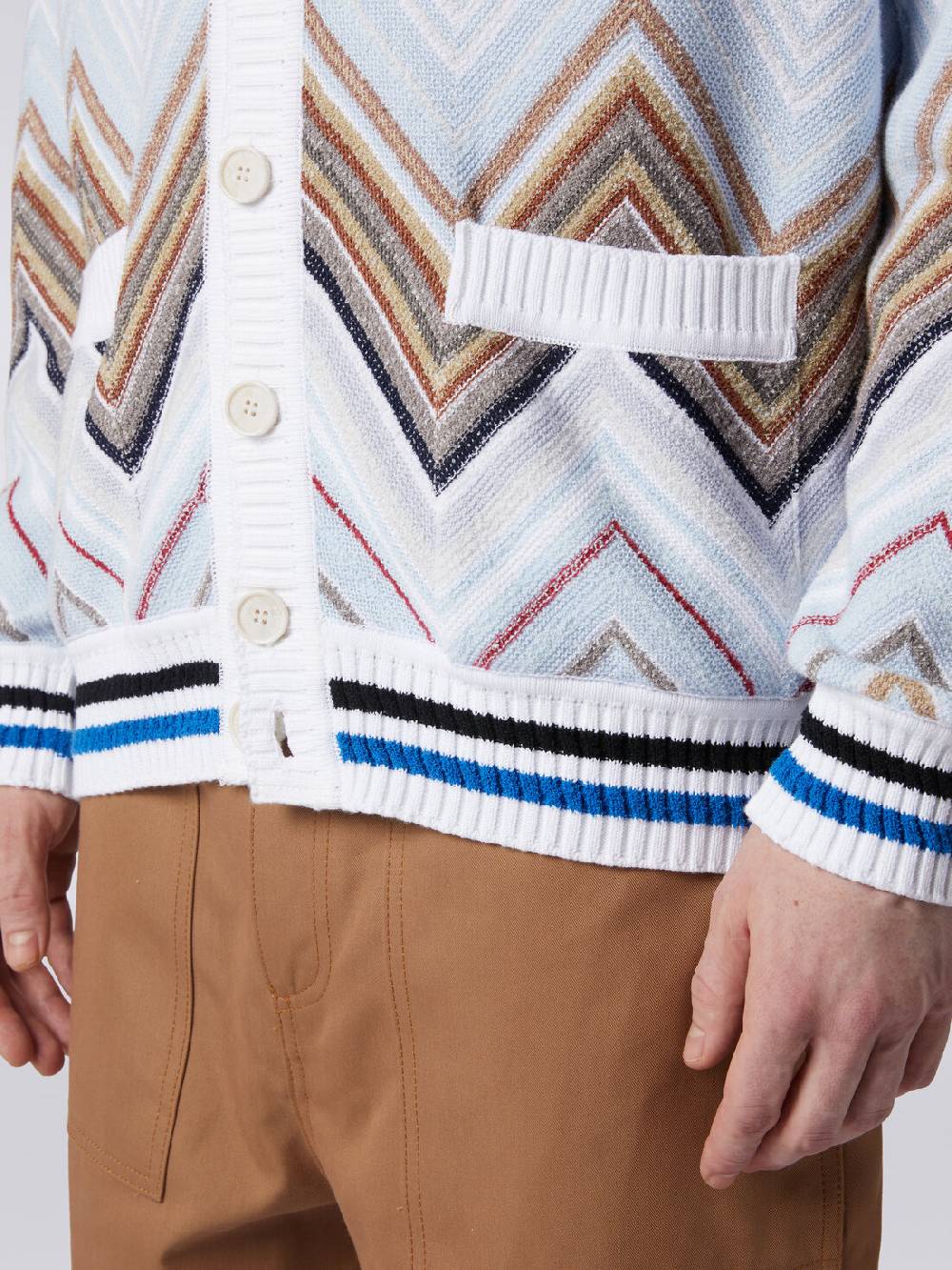 Missoni Cardigan in misto cotone chevron Presa