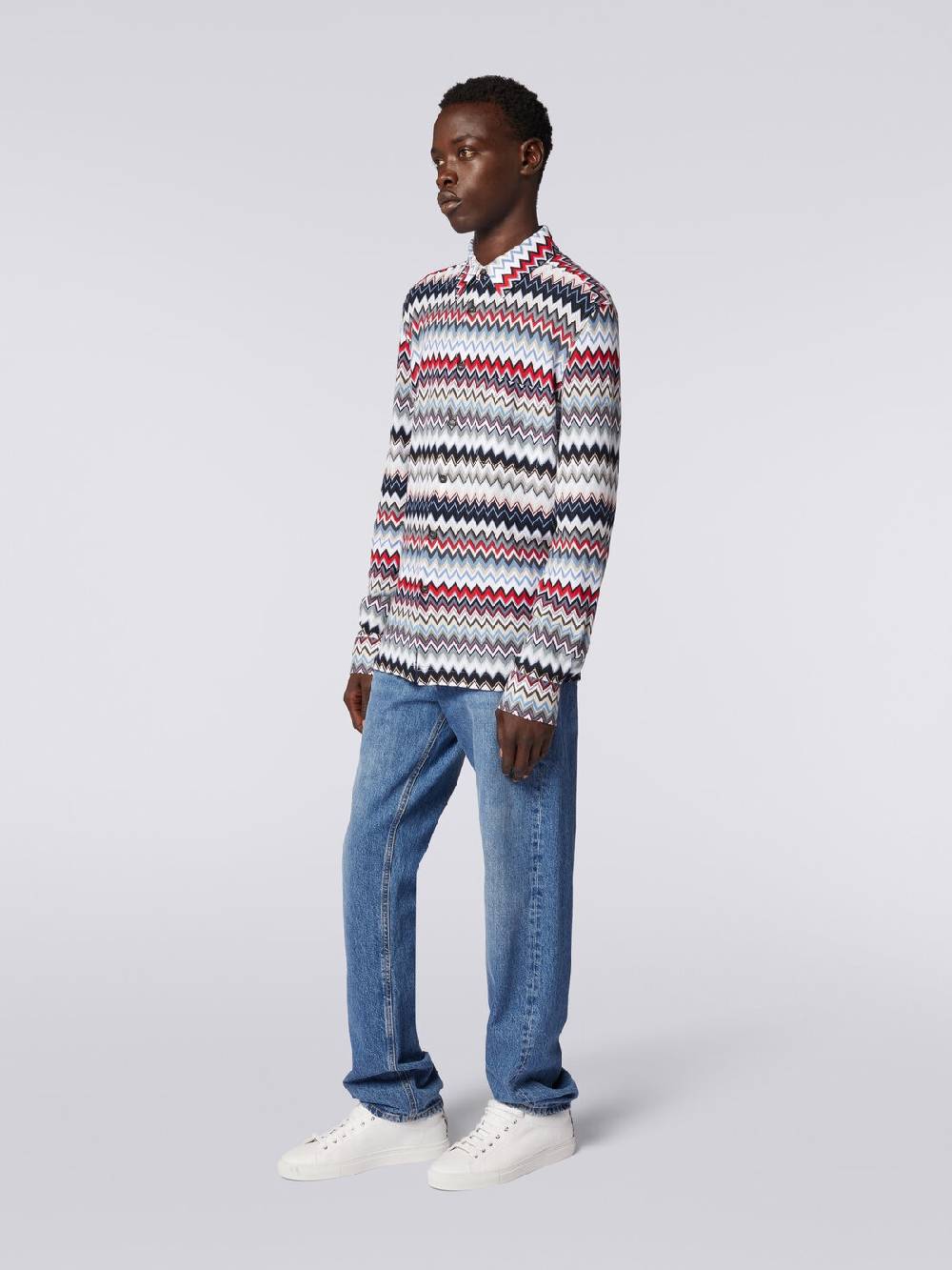 Missoni Camicia a maniche lunghe in cotone zig zag Offerta