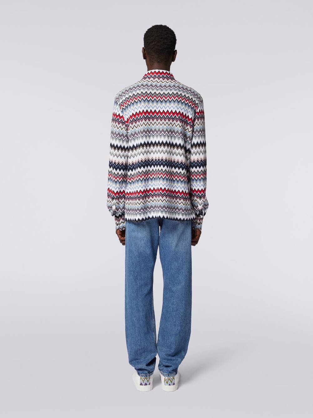 Missoni Camicia a maniche lunghe in cotone zig zag Offerta
