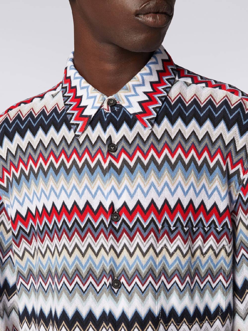 Missoni Camicia a maniche lunghe in cotone zig zag Offerta