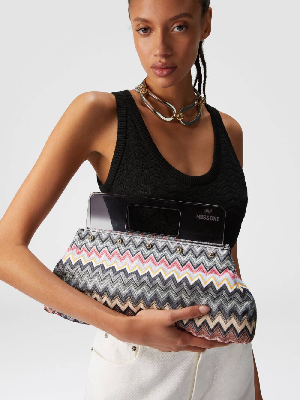Missoni Pouch in misto cotone In Vendita