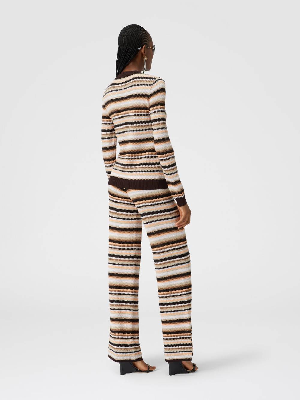 Missoni Cardigan in cotone e viscosa a righe con profili a contrasto Negozio