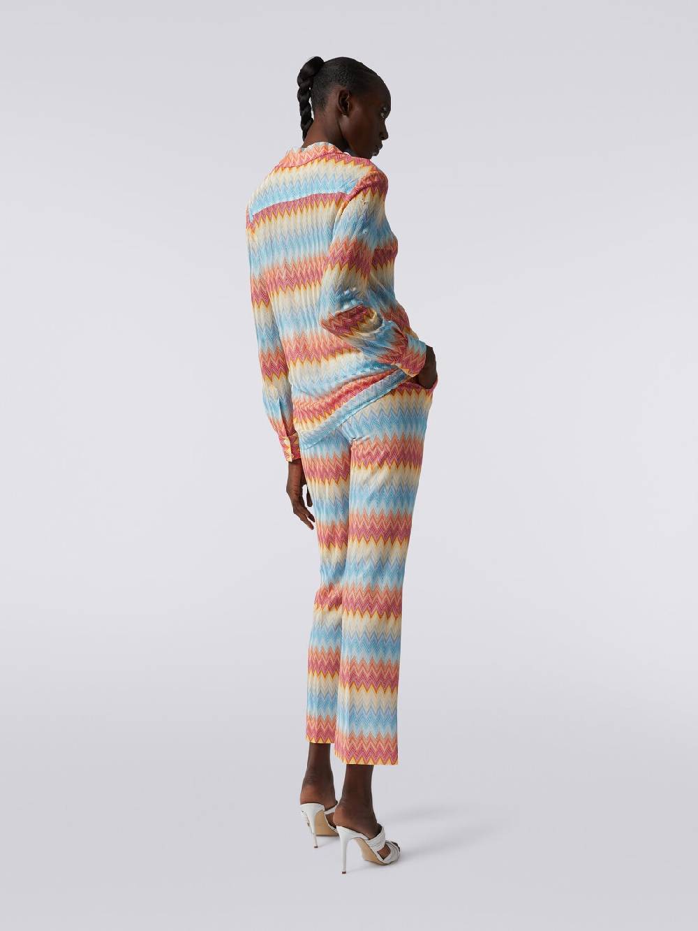 Missoni Pantaloni capri in viscosa chevron Italia