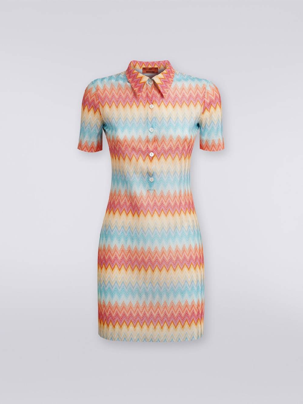 Missoni Mini-abito modello polo in viscosa zig zag Qualità