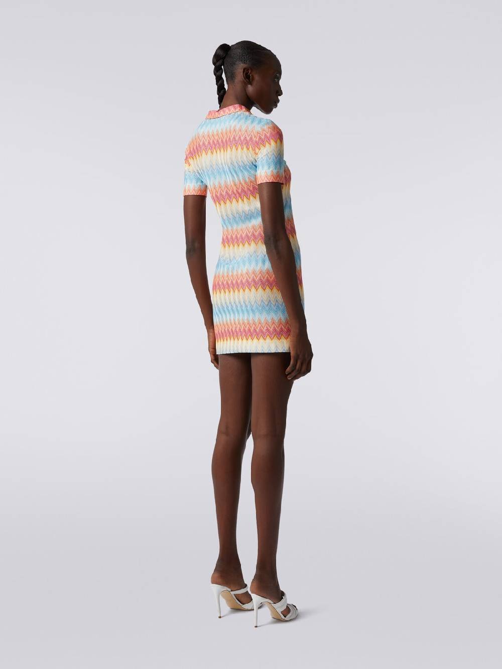 Missoni Mini-abito modello polo in viscosa zig zag Qualità