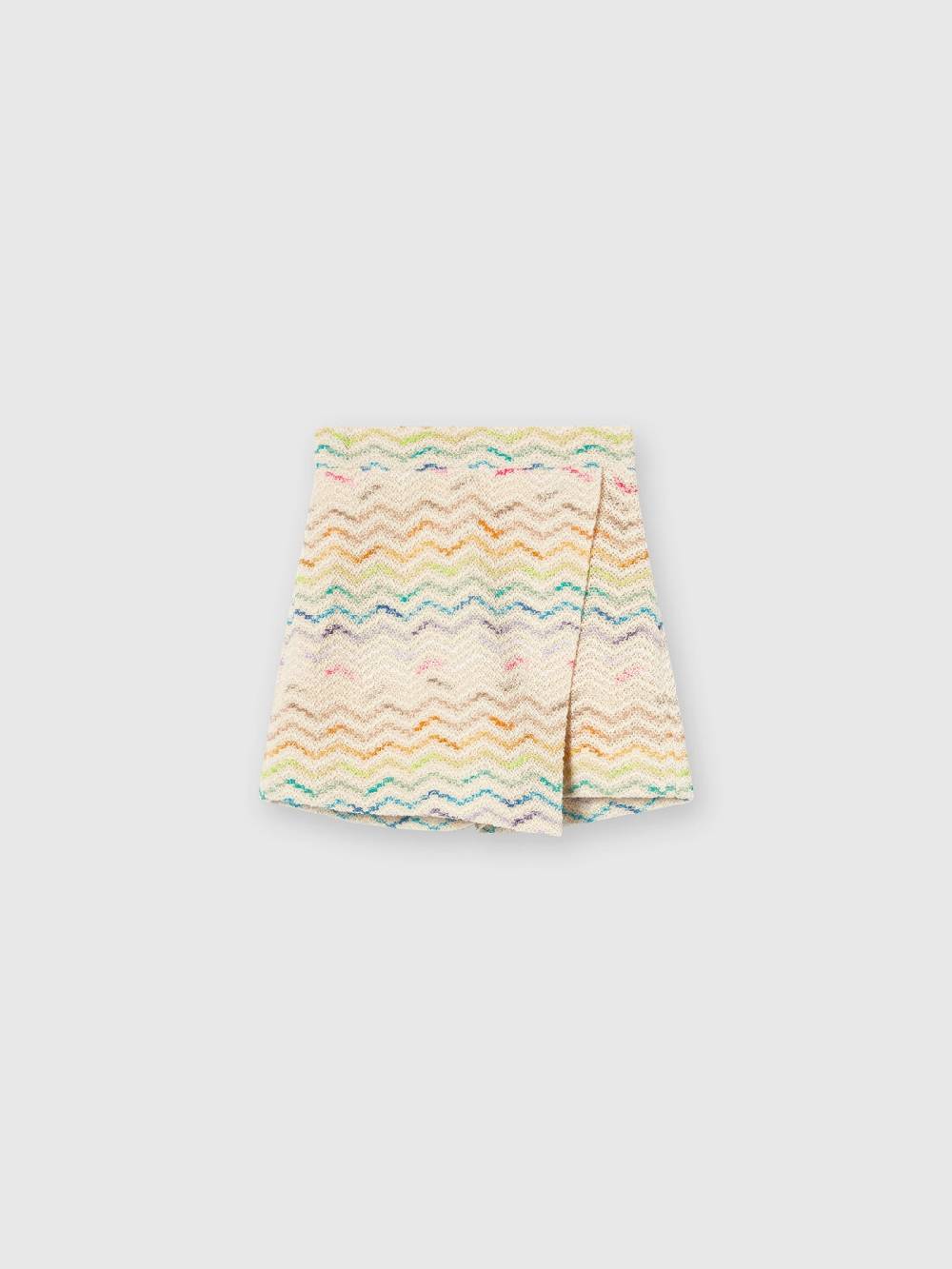 Missoni Gonna a portafoglio in misto cotone zig zag Soddisfazione Garantita
