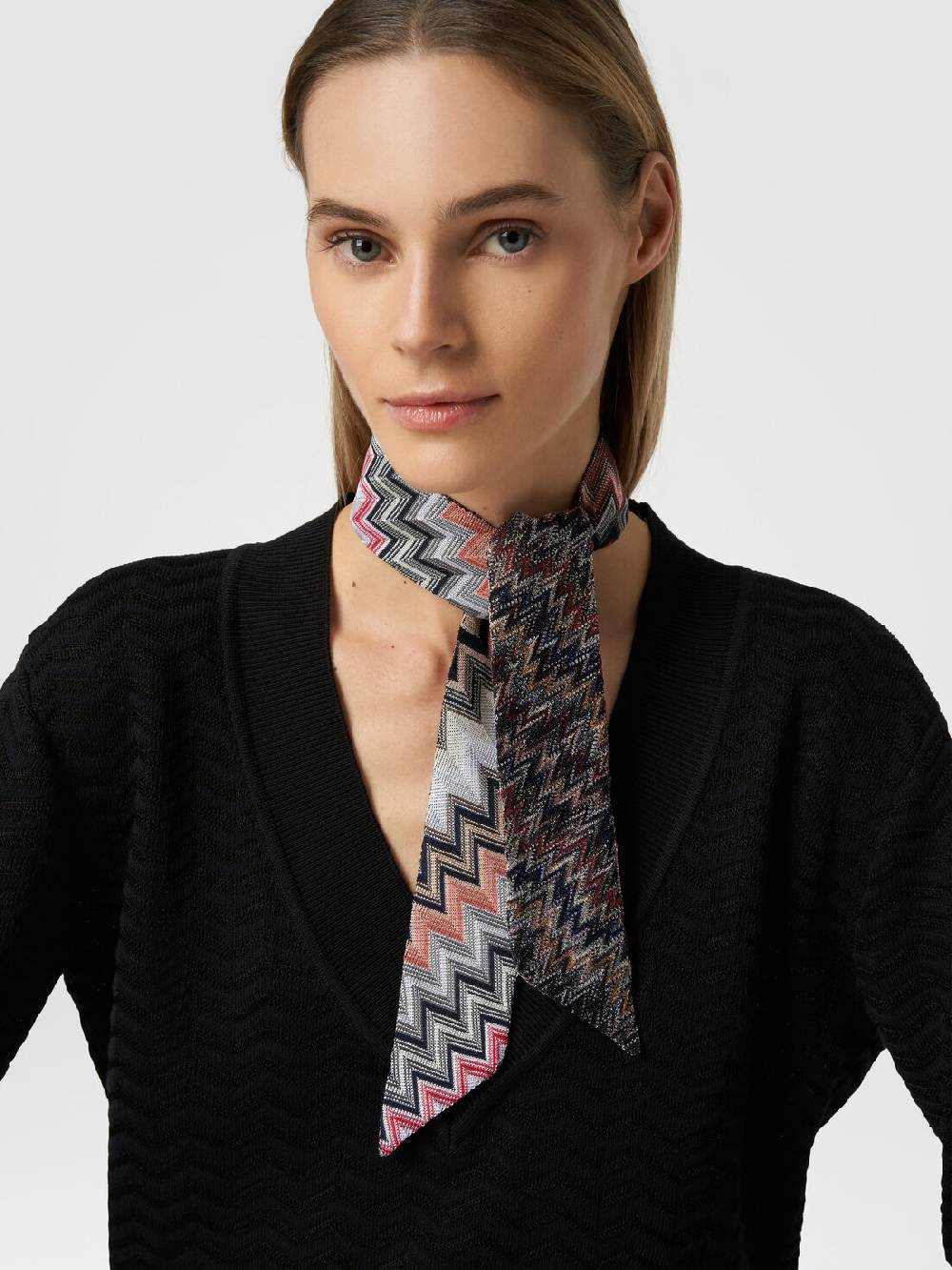Missoni Foulard in cotone e viscosa zig zag Offerta