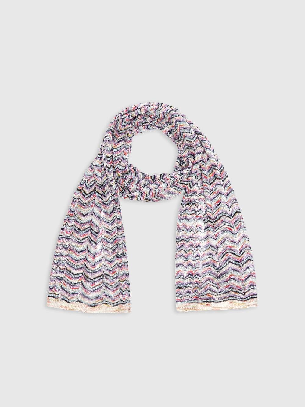 Missoni Sciarpa in viscosa e cotone zig zag Fornitura limitata