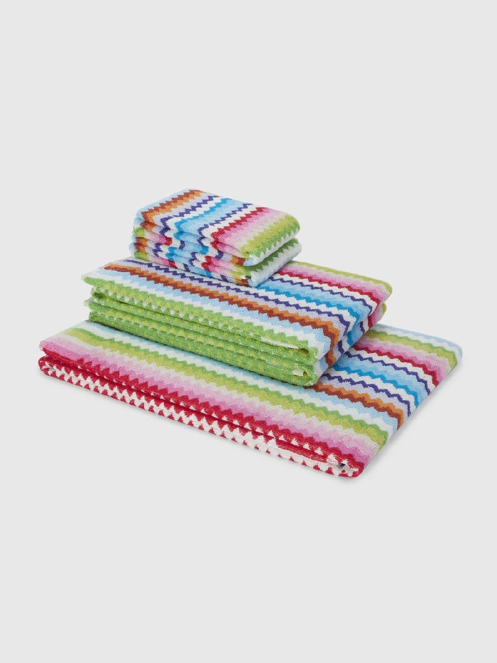 Missoni Set 5 pezzi di asciugamani da bagno Riverbero in spugna di cotone zig zag Negozio