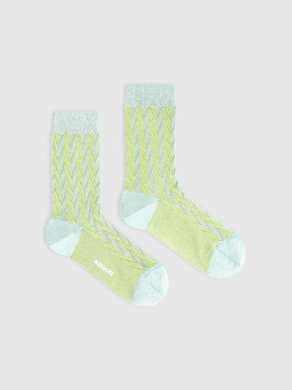 Missoni Calze in cotone e nylon chevron Italia