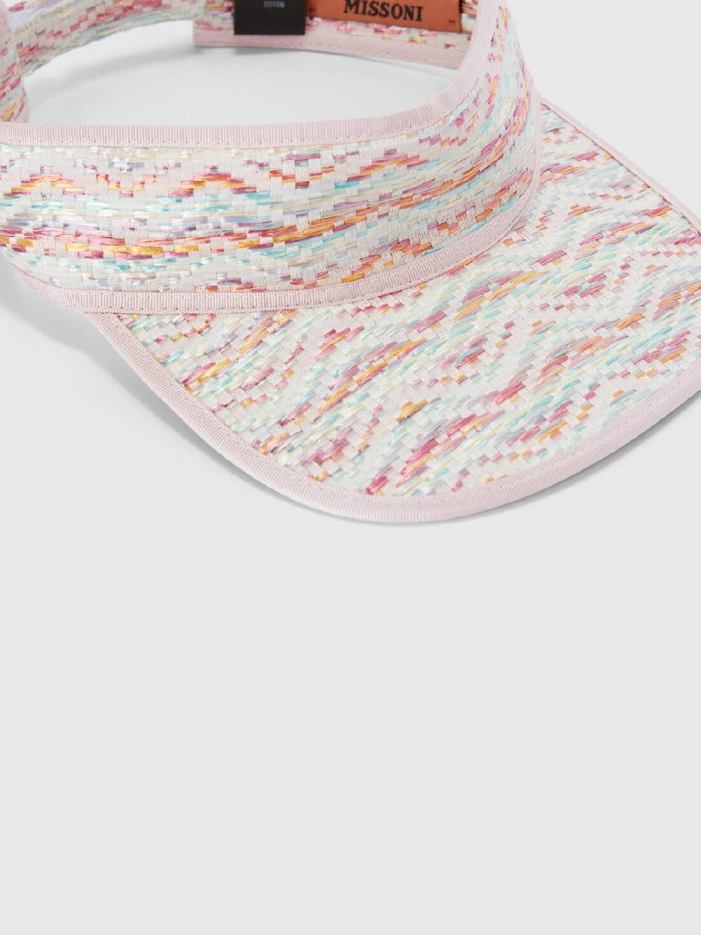 Missoni Cappello con visiera in viscosa e cotone chevron Nuovo
