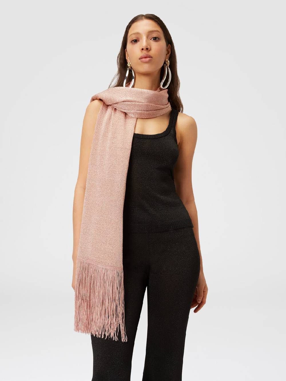 Missoni Stola in maglia di viscosa e nylon con frange Qualità