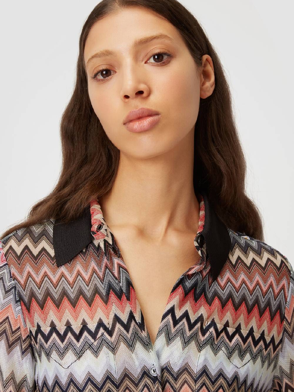 Missoni Camicia in cotone e viscosa zig zag Pezzi Unici