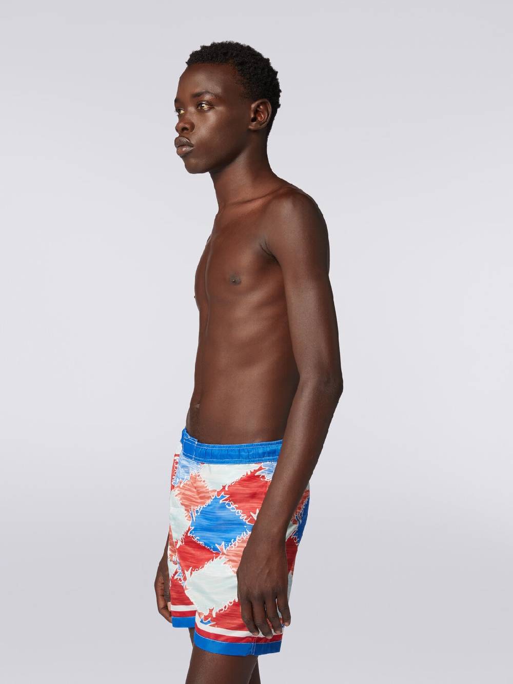 Missoni Boxer mare in nylon fiammato con logo Sottocosto