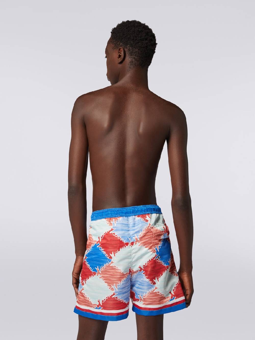 Missoni Boxer mare in nylon fiammato con logo Sottocosto