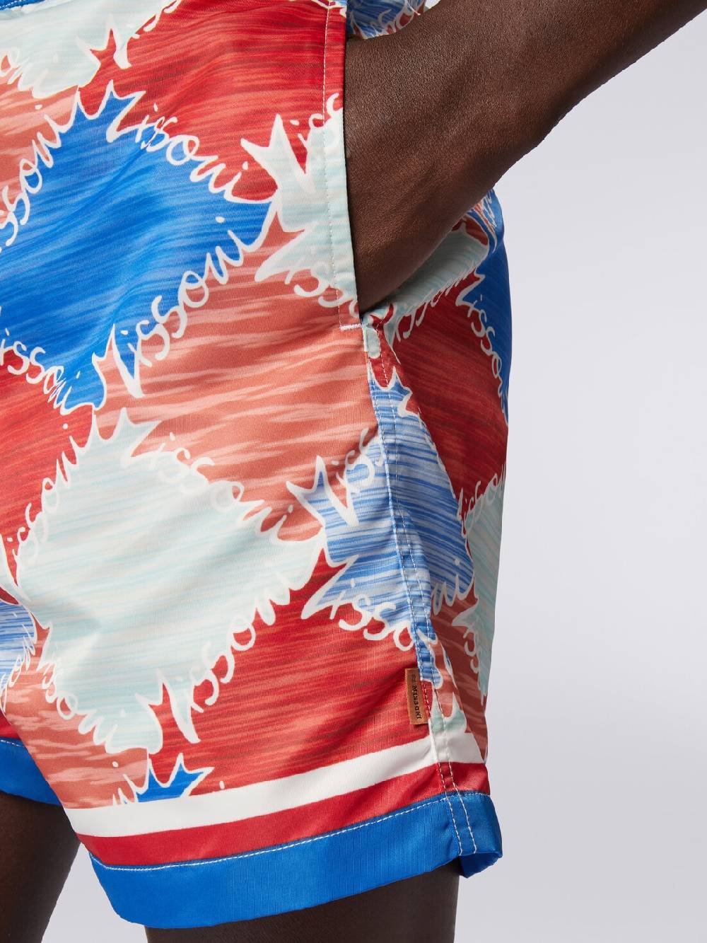 Missoni Boxer mare in nylon fiammato con logo Sottocosto