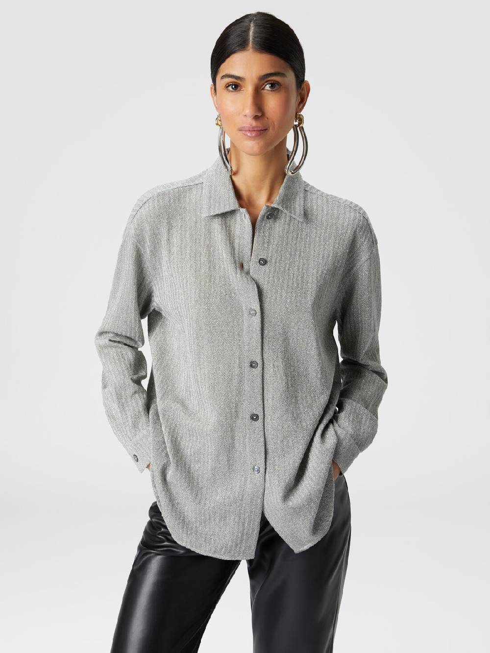 Missoni Camicia oversize in cotone e viscosa lamé Novità