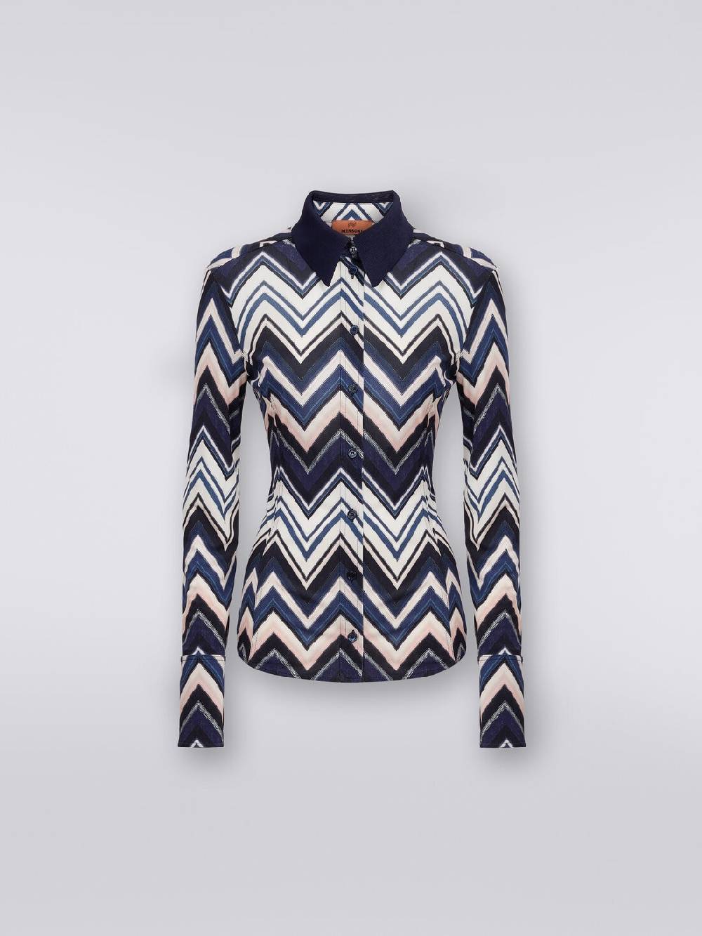 Missoni Camicia in viscosa con stampa zig zag Promozione temporanea