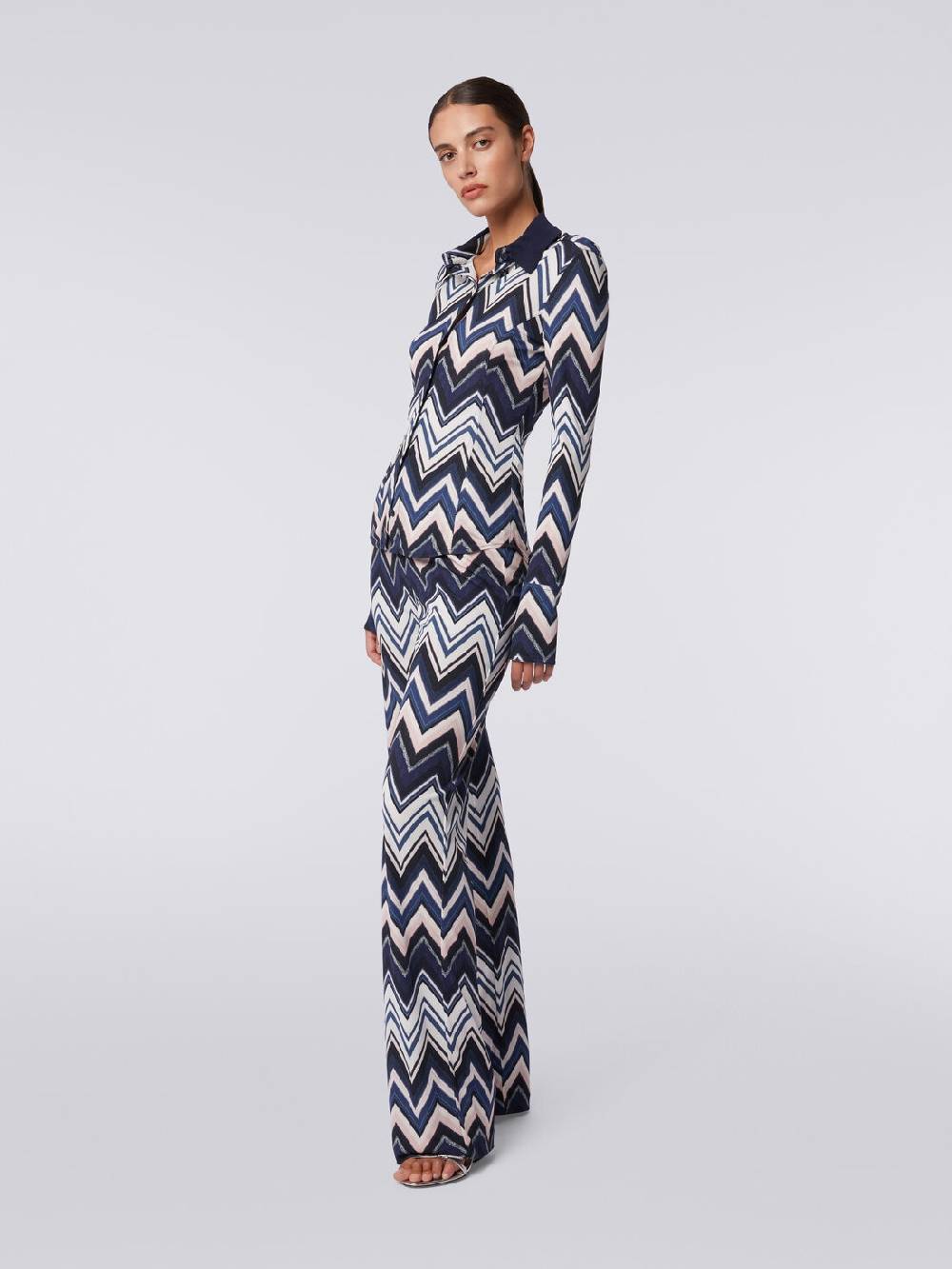 Missoni Camicia in viscosa con stampa zig zag Promozione temporanea