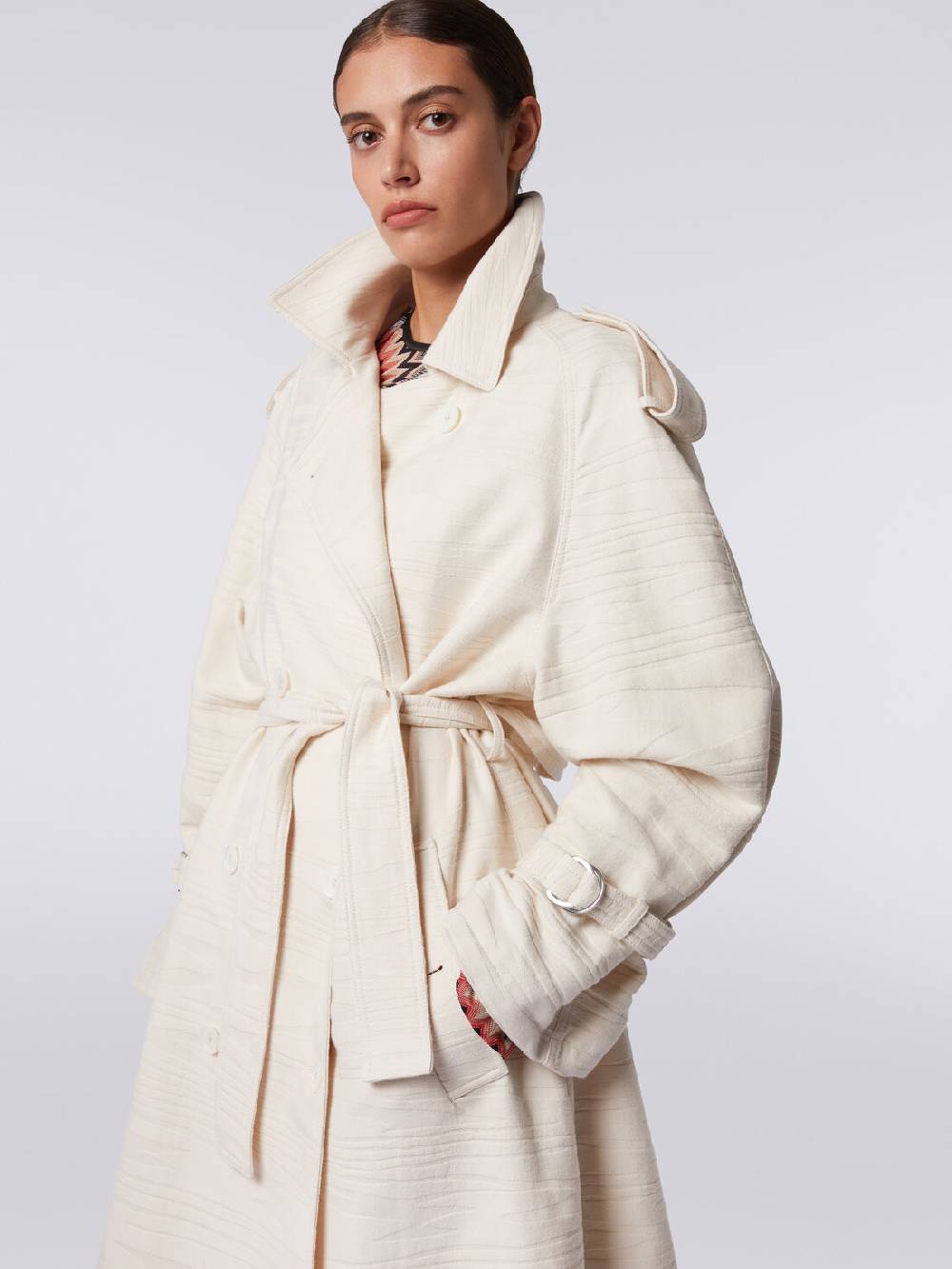 Missoni Trench in canvas di cotone jacquard fimmato Hotsell