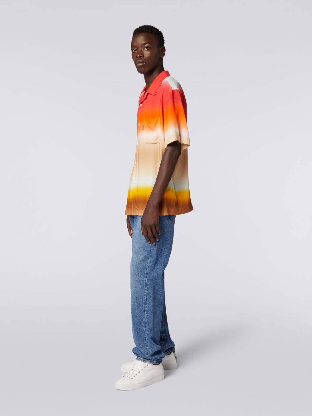 Missoni Camicia a maniche corte in viscosa dégradé Vendita Calda