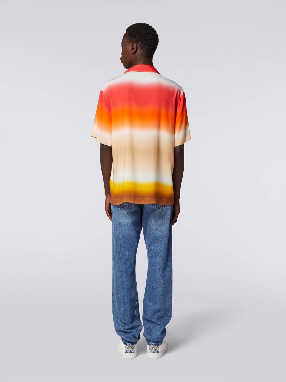 Missoni Camicia a maniche corte in viscosa dégradé Vendita Calda
