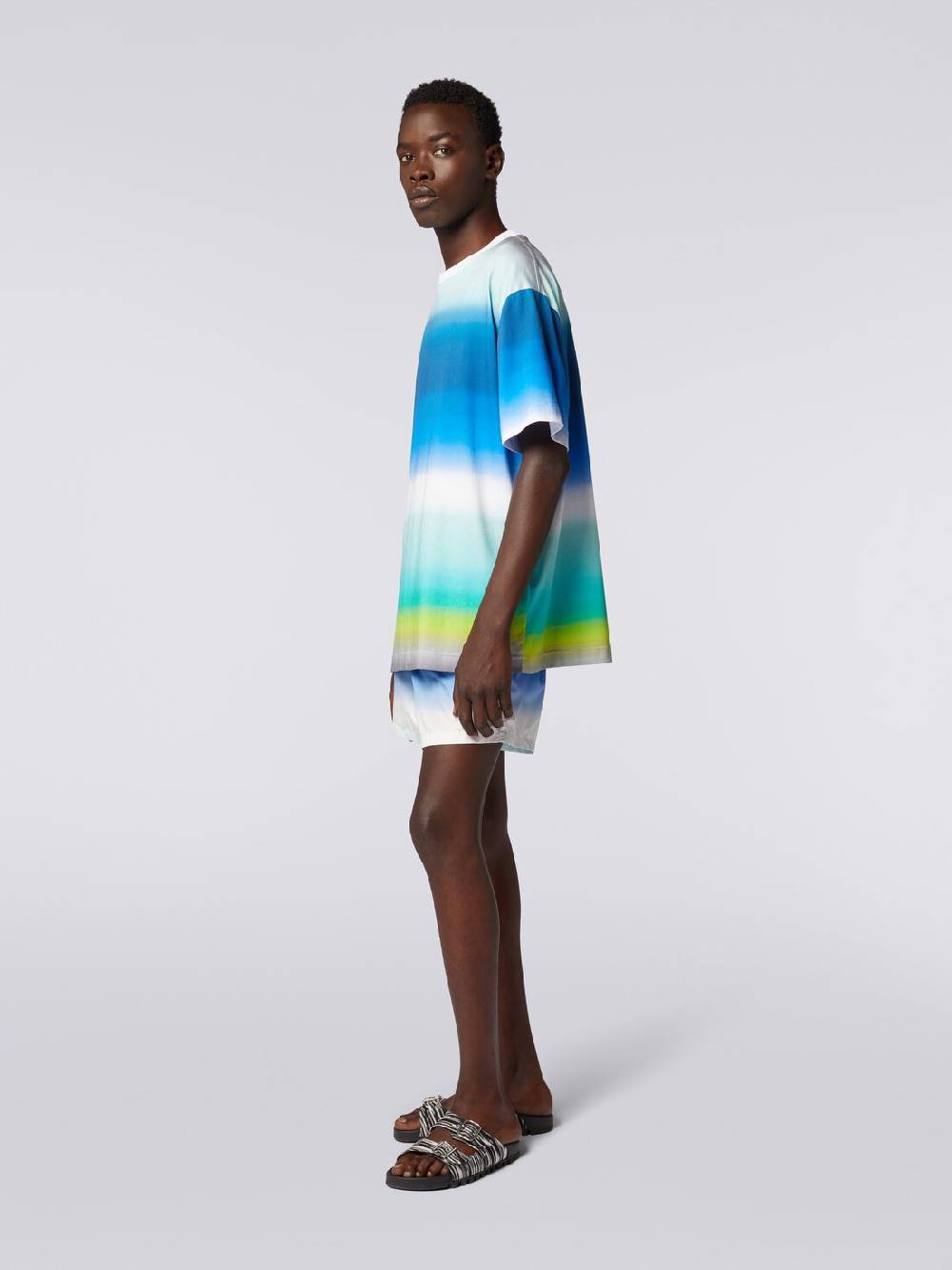 Missoni T-shirt oversize in cotone con stampa dégradé Saldi Di Fabbrica