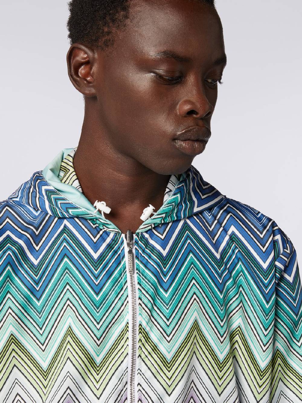 Missoni Giacca a vento reversibile in tessuto zig zag dégradé Vendite Flash