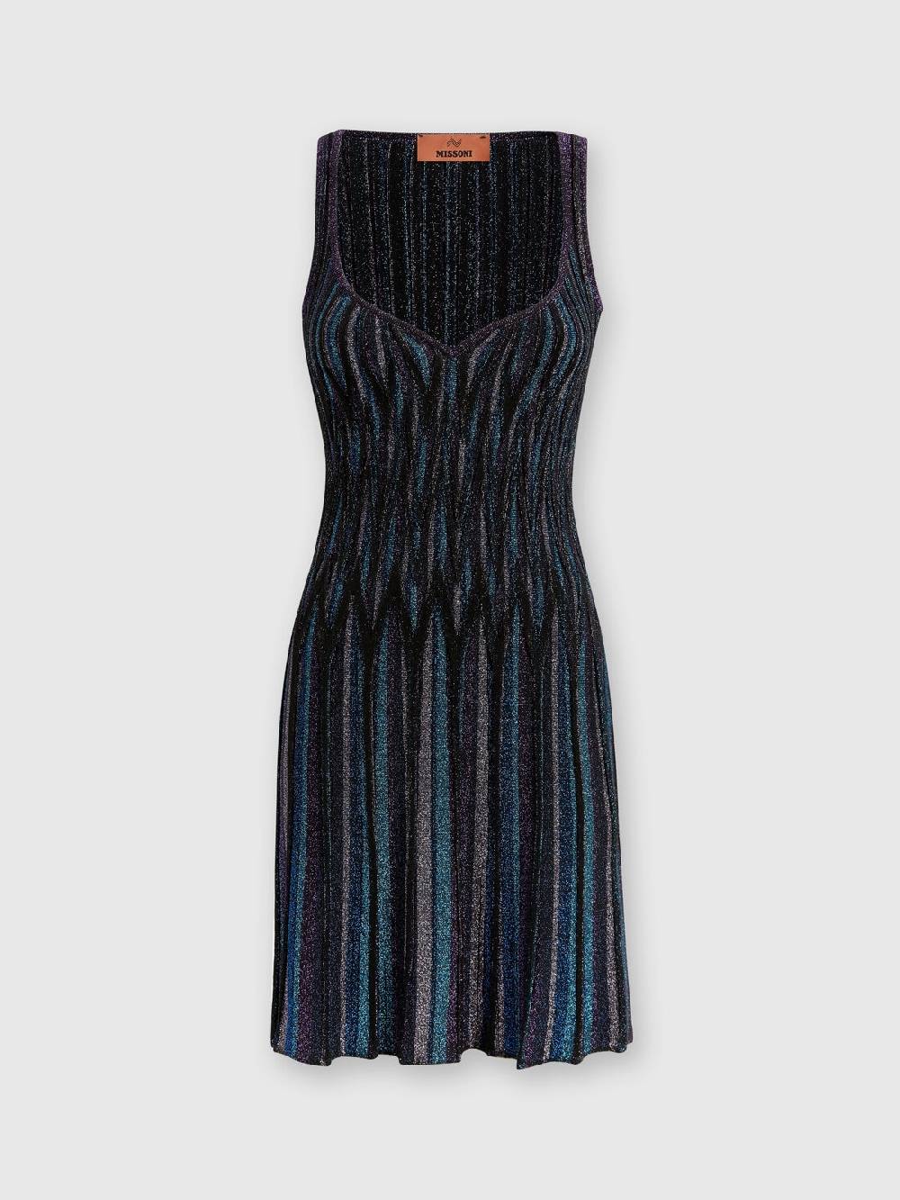 Missoni Mini-abito motivo diamante lamé con scollatura a cuore In Saldo