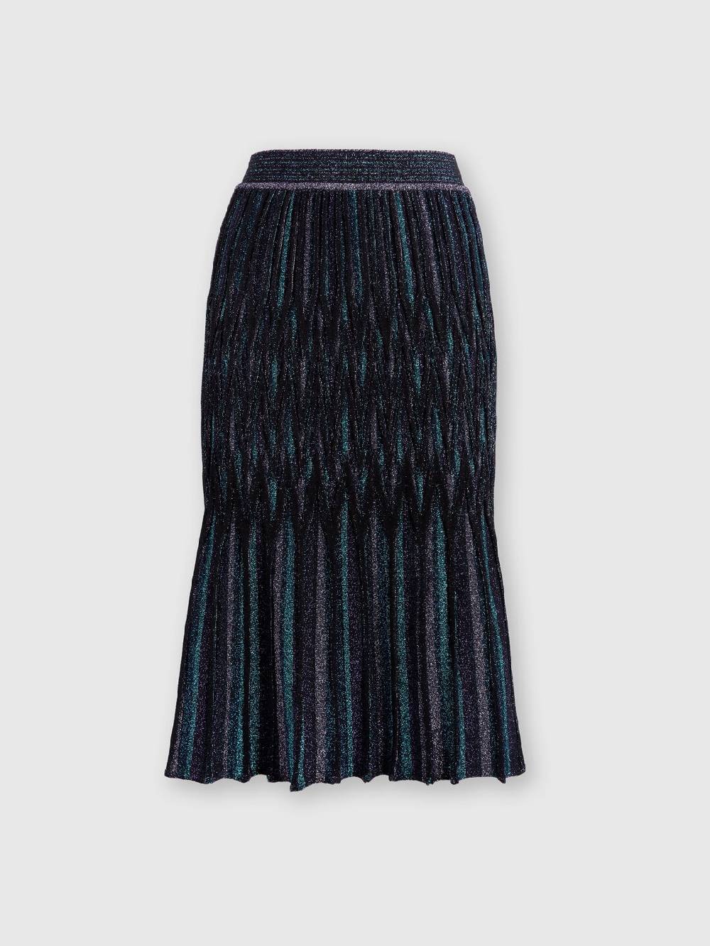 Missoni Gonna midi svasata motivo diamante lamé Nuova