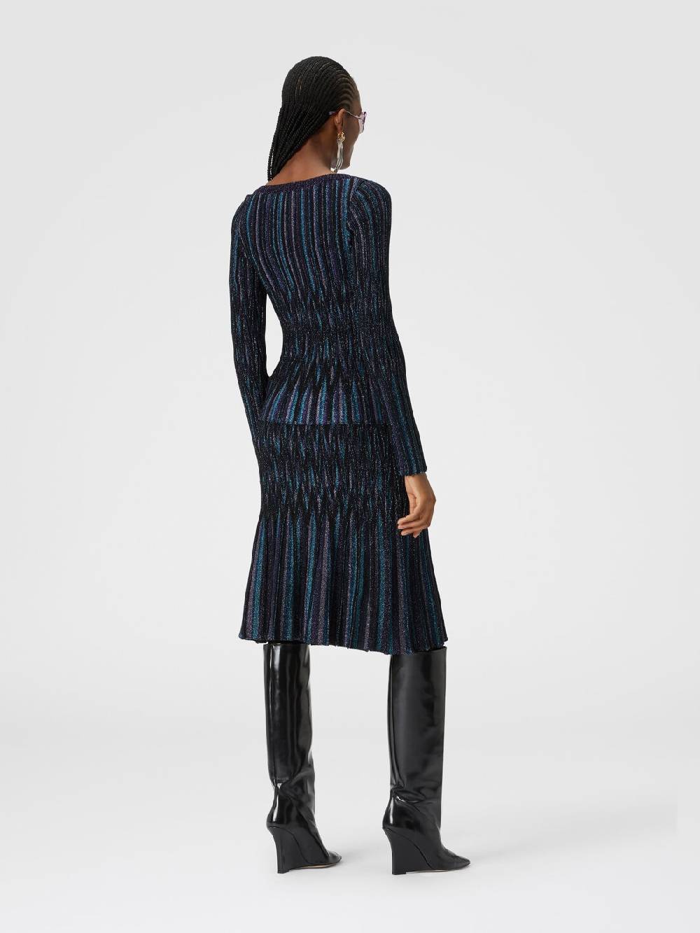 Missoni Gonna midi svasata motivo diamante lamé Nuova