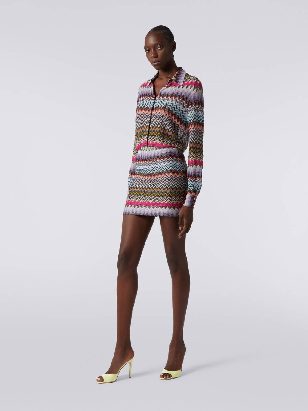 Missoni Minigonna in viscosa zig zag con lurex 2025
