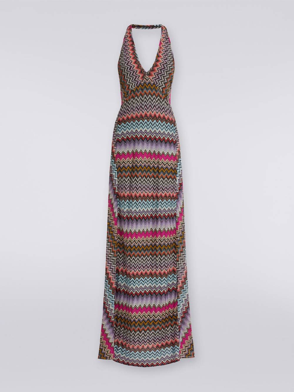 Missoni Abito lungo in viscosa zig zag con lurex Italy