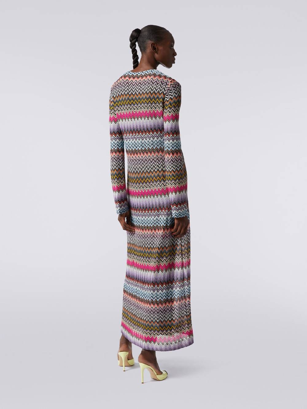 Missoni Cardigan lungo in viscosa zig zag con lurex Italia
