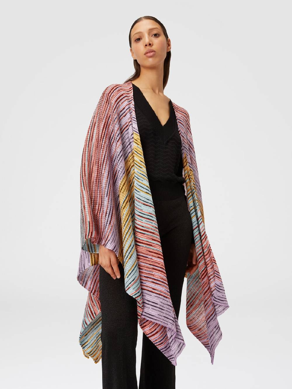 Missoni Mantella in maglia di misto viscosa fiammata In Linea