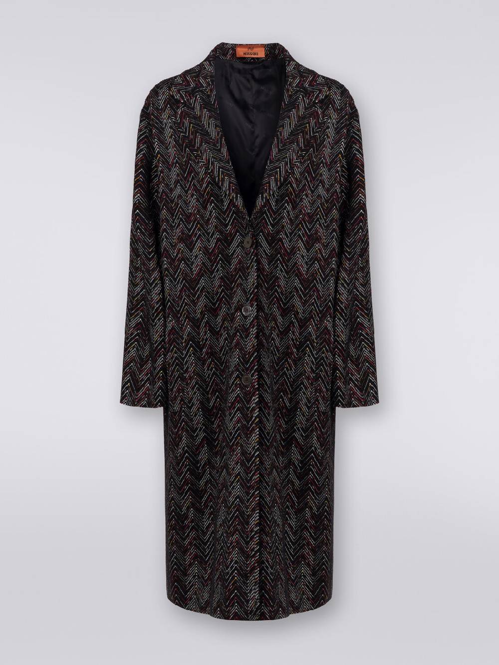Missoni Cappotto monopetto in misto lana zig zag Qualità