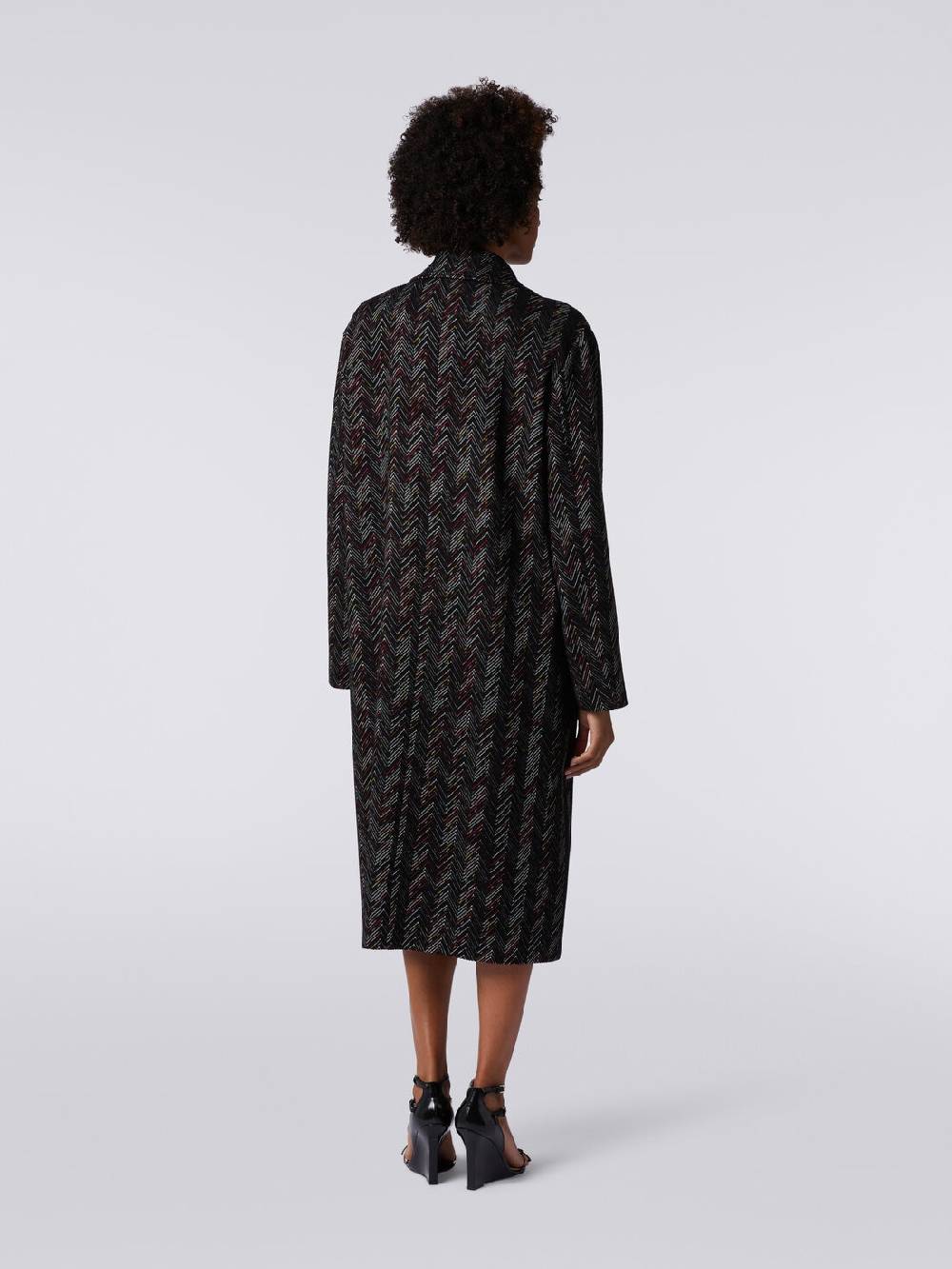 Missoni Cappotto monopetto in misto lana zig zag Qualità