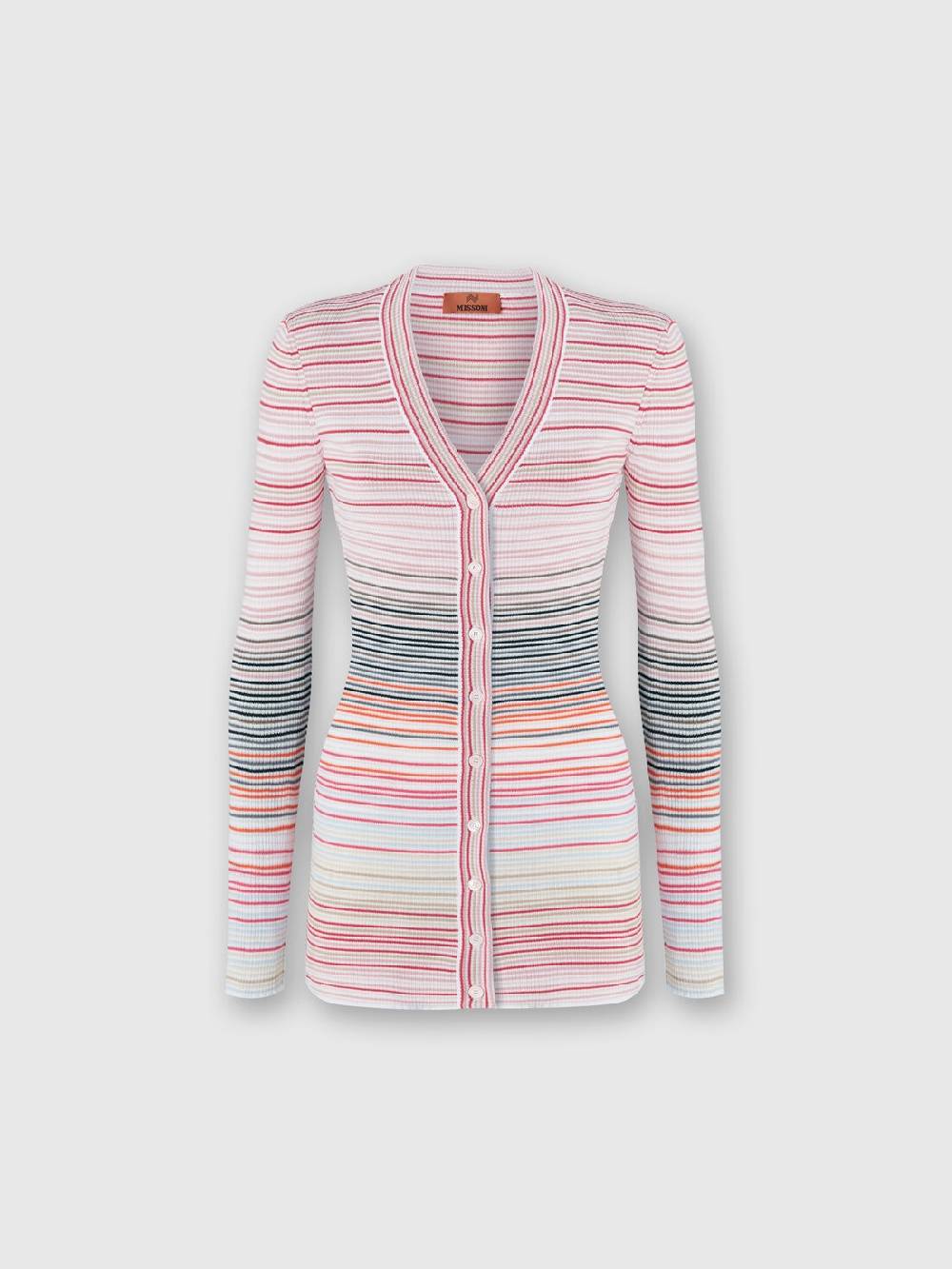 Missoni Cardigan in cotone e viscosa a righe Vendita