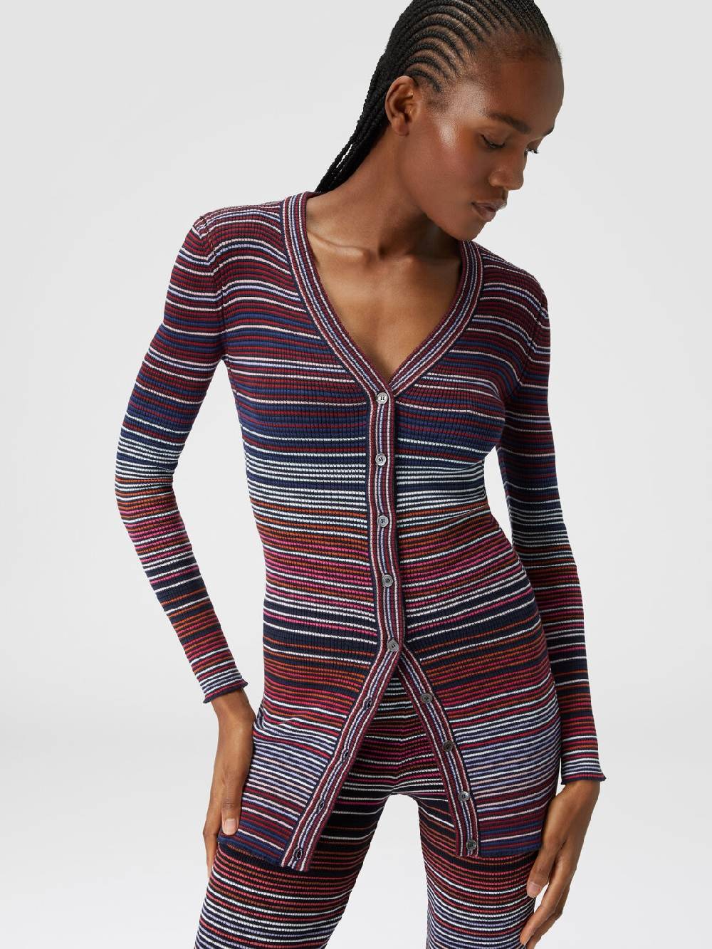 Missoni Cardigan in cotone e viscosa a righe Promozione