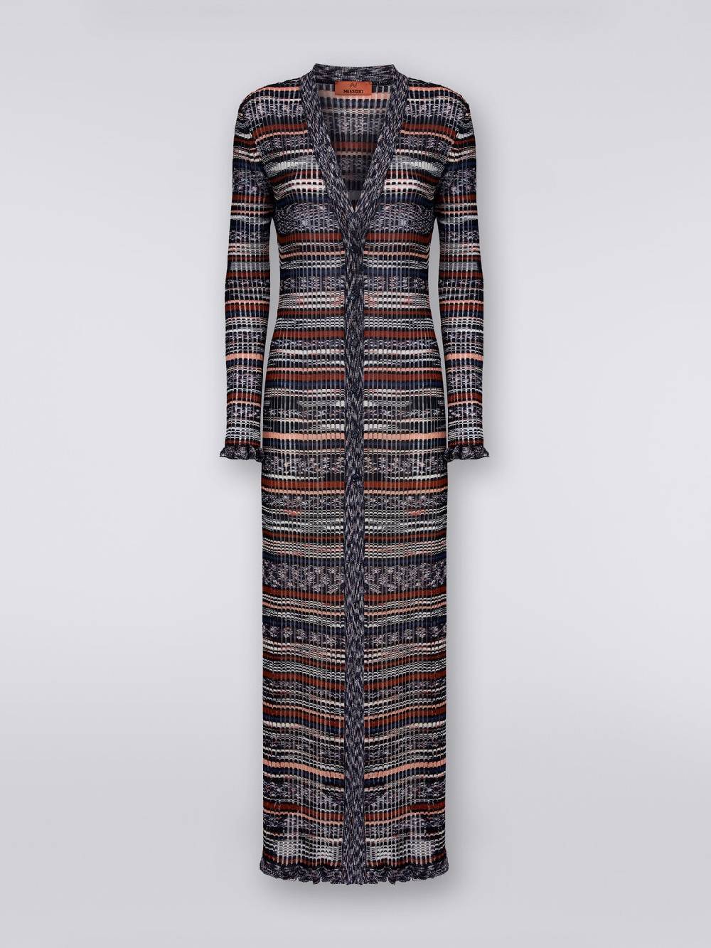 Missoni Cardigan lungo a costine in viscosa fiammata Soddisfazione Garantita