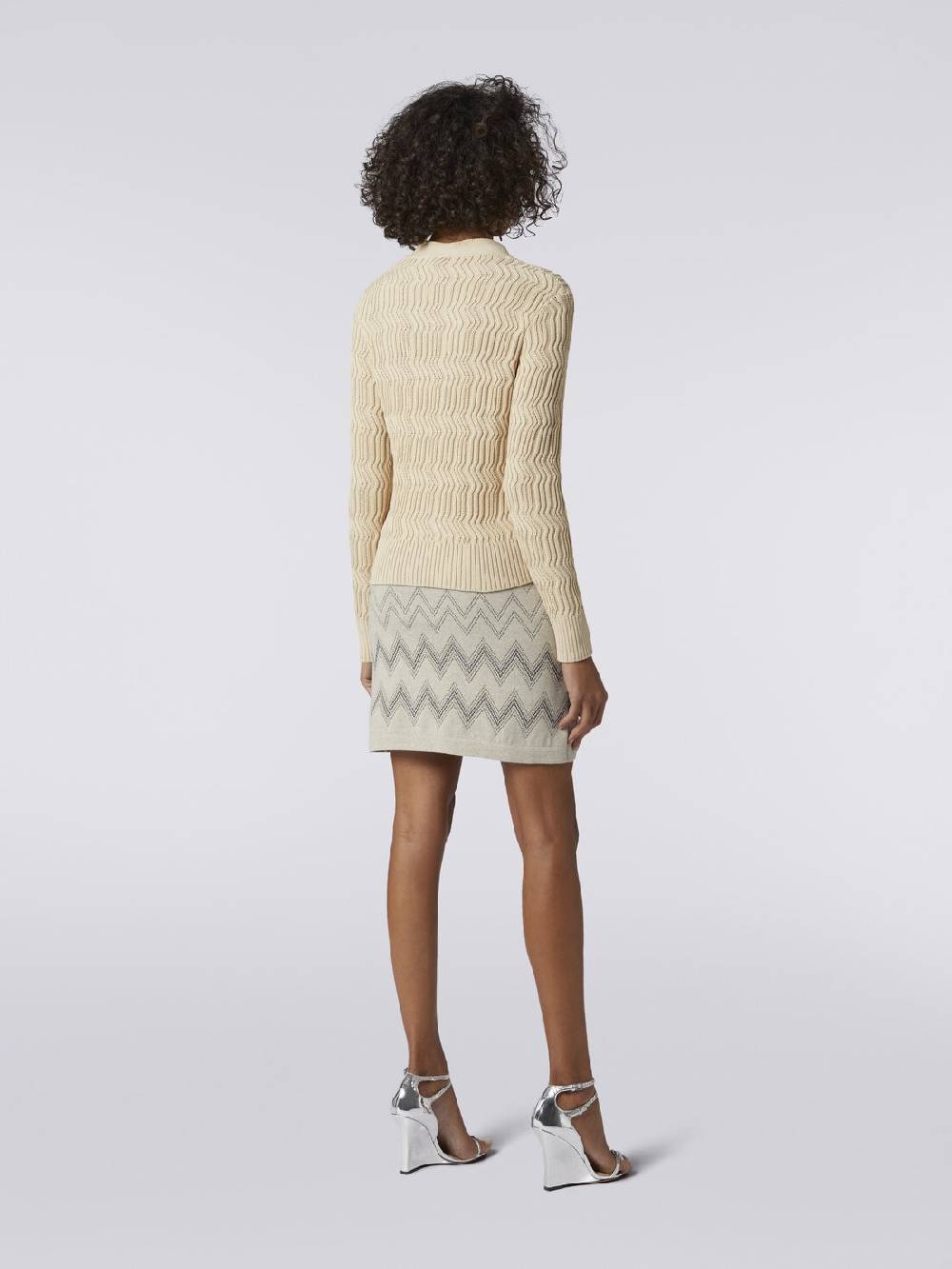 Missoni Cardigan in cotone con nervature verticali a rilievo Qualità Garantita