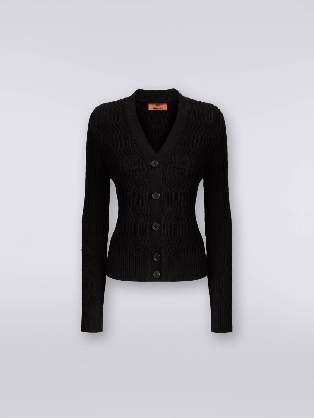 Missoni Cardigan in cotone con nervature verticali a rilievo Acquista Ora